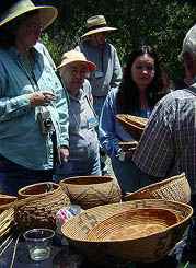 scene from the Misti Washington Gourd and Basket Guild weekend at Quail Gardens, 2003...click on this photo for more pictures!