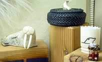 Pacific Northwest offerings included carved ivory, two large baleen baskets with ivory finials, as well as cedar work and a coiled grass basket!