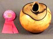 Advanced Weaving third place winner, Peggy Weidemann, Wellburn Gourd Festival 2003